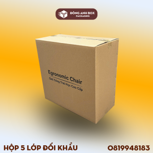 Hộp carton 5 lớp sóng BC 2 mặt nâu in đen