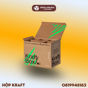 Hộp Offset kraft 300 bồi sóng B đựng đồ uống