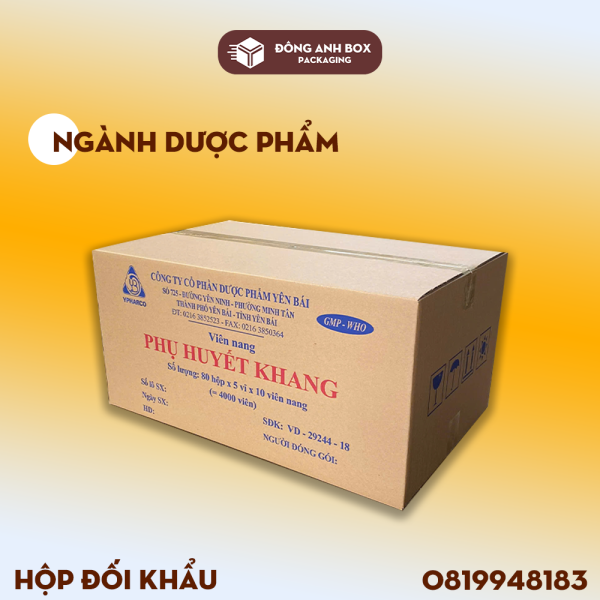 Hộp Carton 5 lớp sóng BC 2 mặt nâu KT 450x200x300 - Dược phẩm
