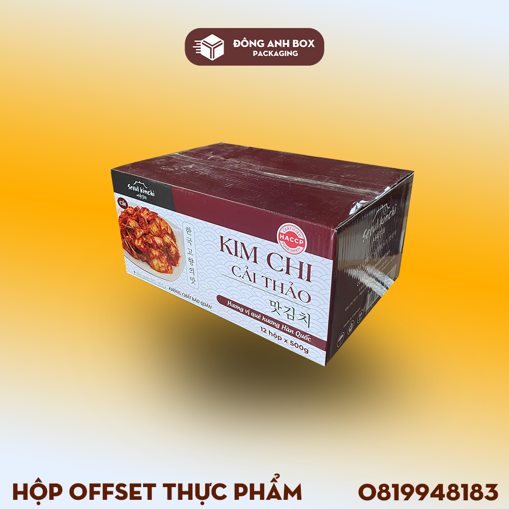 Hộp Offset D300 bồi sóng B ngành thực phẩm